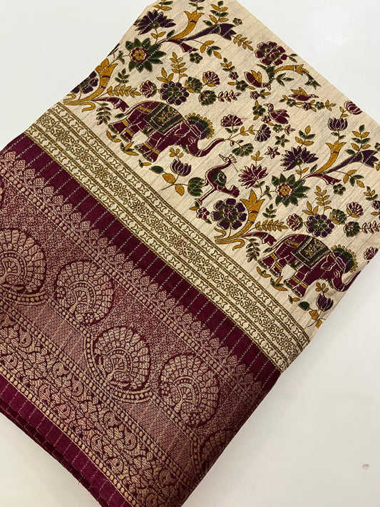 Tussar Zari Lines