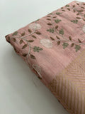 🌹Tussar Silk Sarees in Full Embroidery Work With Self Pattern Blouse 🌹
JU23