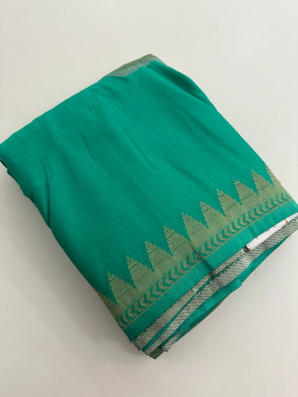🌹Beautiful Soft Georgette Sarees,, Centric Weaving Big Floral Buttas all over,, self blouse with butties 🌹 JU27