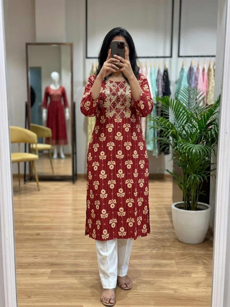 Cotton Kurti Kasturi Collection