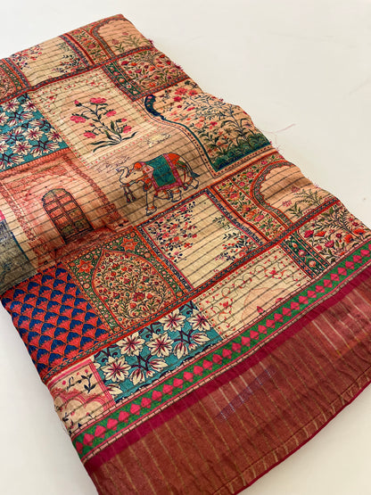 Crush Tussar Printed