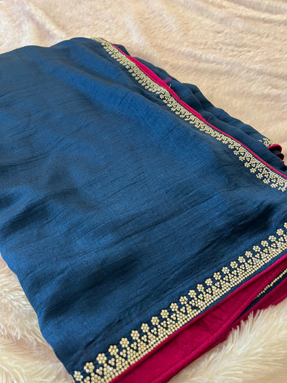 Tussar Fancy Stone Work