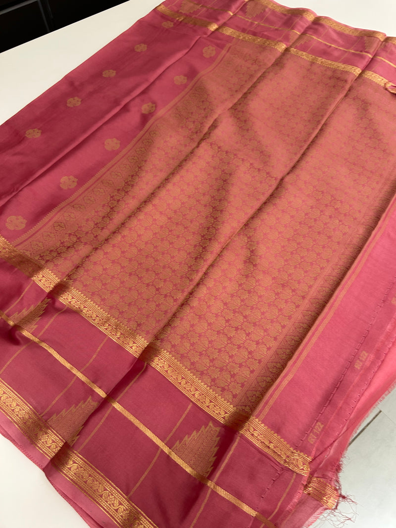 NEW Green and Light Pink Crepe Silk sarees at affordable range and beautiful self matching blouse and brocade style pallu 🌹