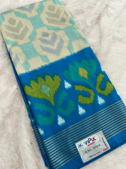 Ikkat Print Crape Chiffon-M26
