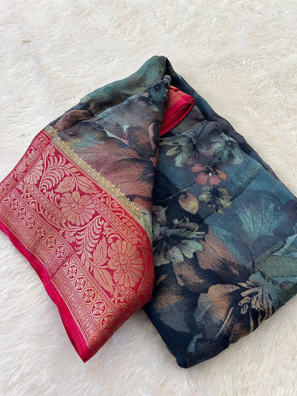 Printed Tussar Fancy
