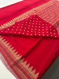 Designer Saree - Red Crepe Georgette JU17