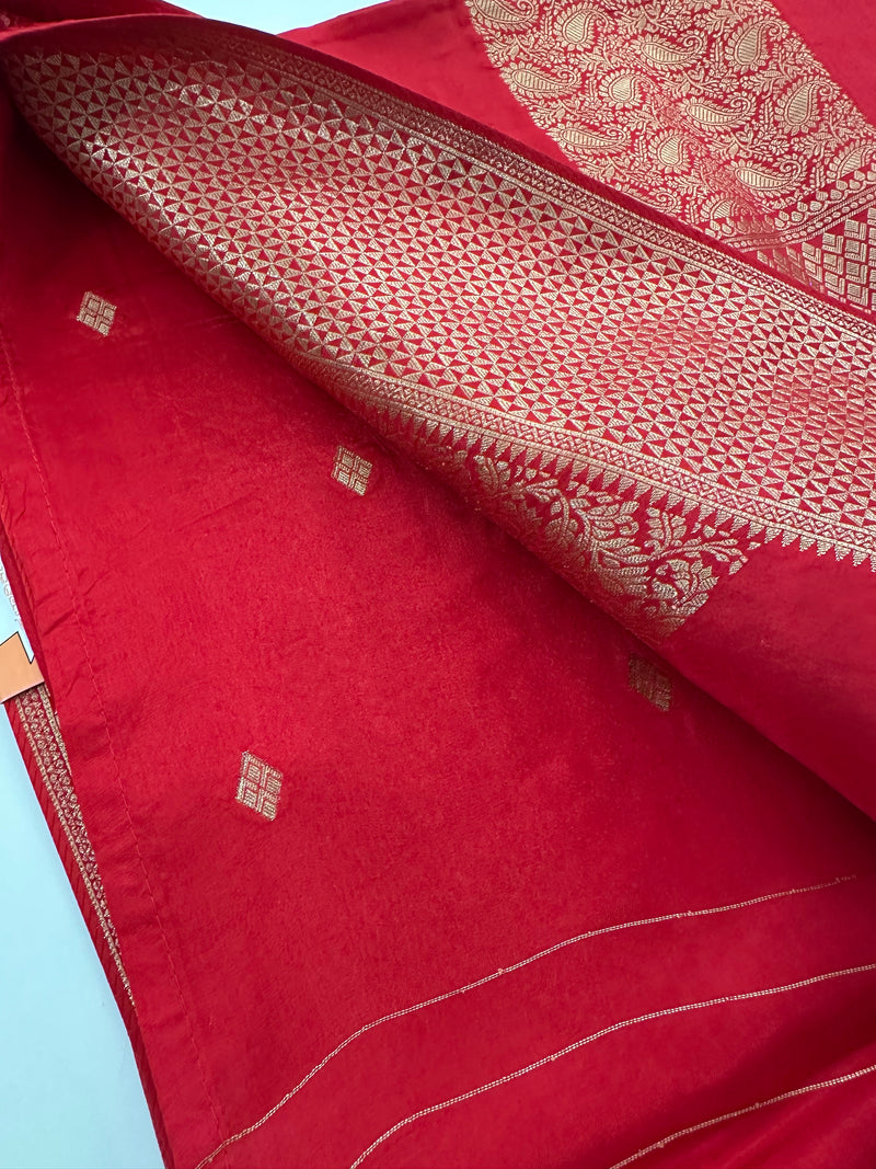 Viscose Chinnon Soft Silk & Self Matching Blouse Piece🌹 - AU10