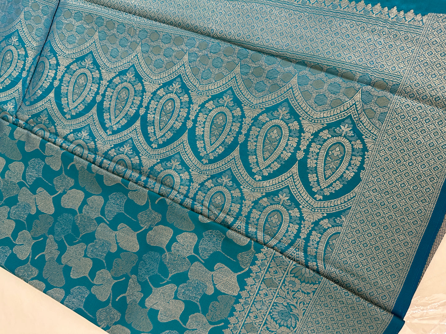 Rama Blue Soft Kanjeevaram Styles Zari Designer Saree