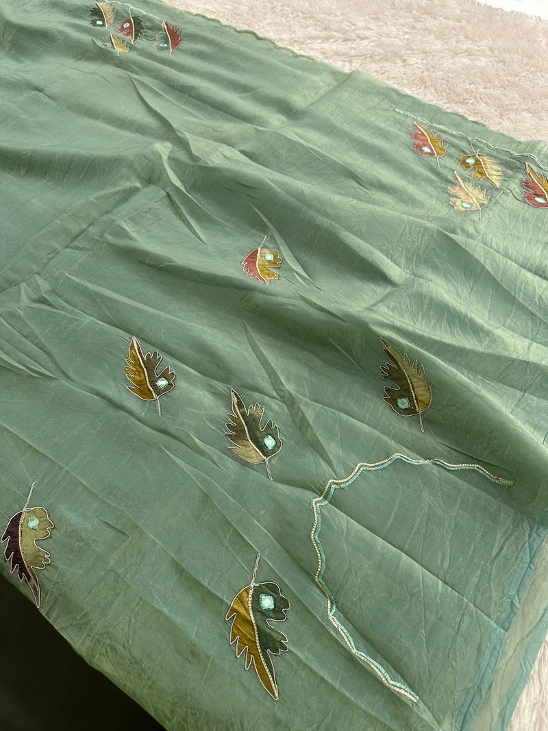 NEW PASTEL ORGANZA DESIGNER SAREE