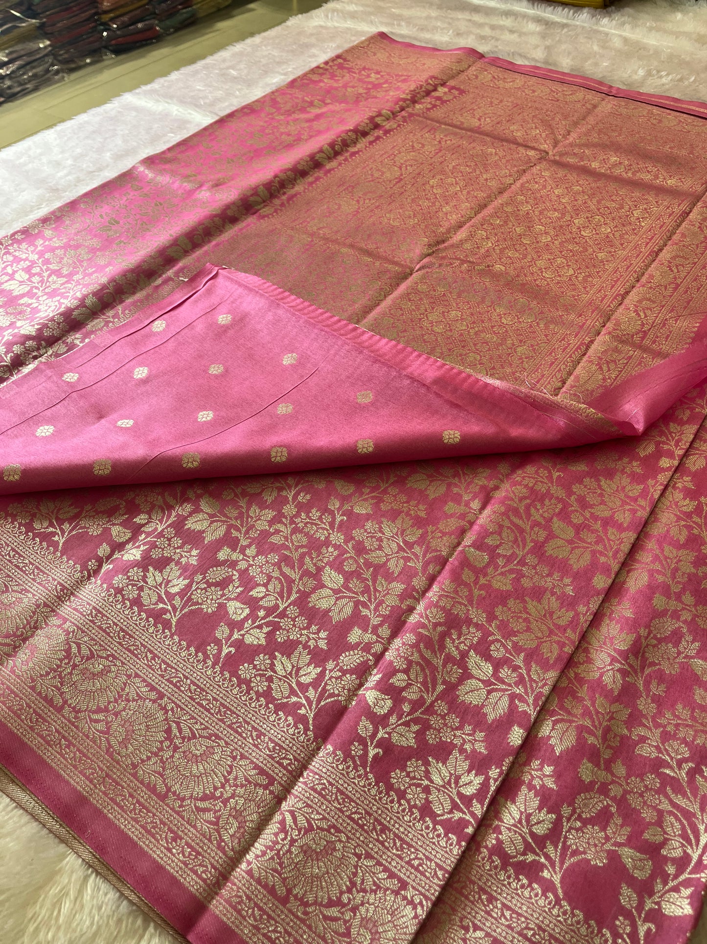 Tussar Silver Brocade