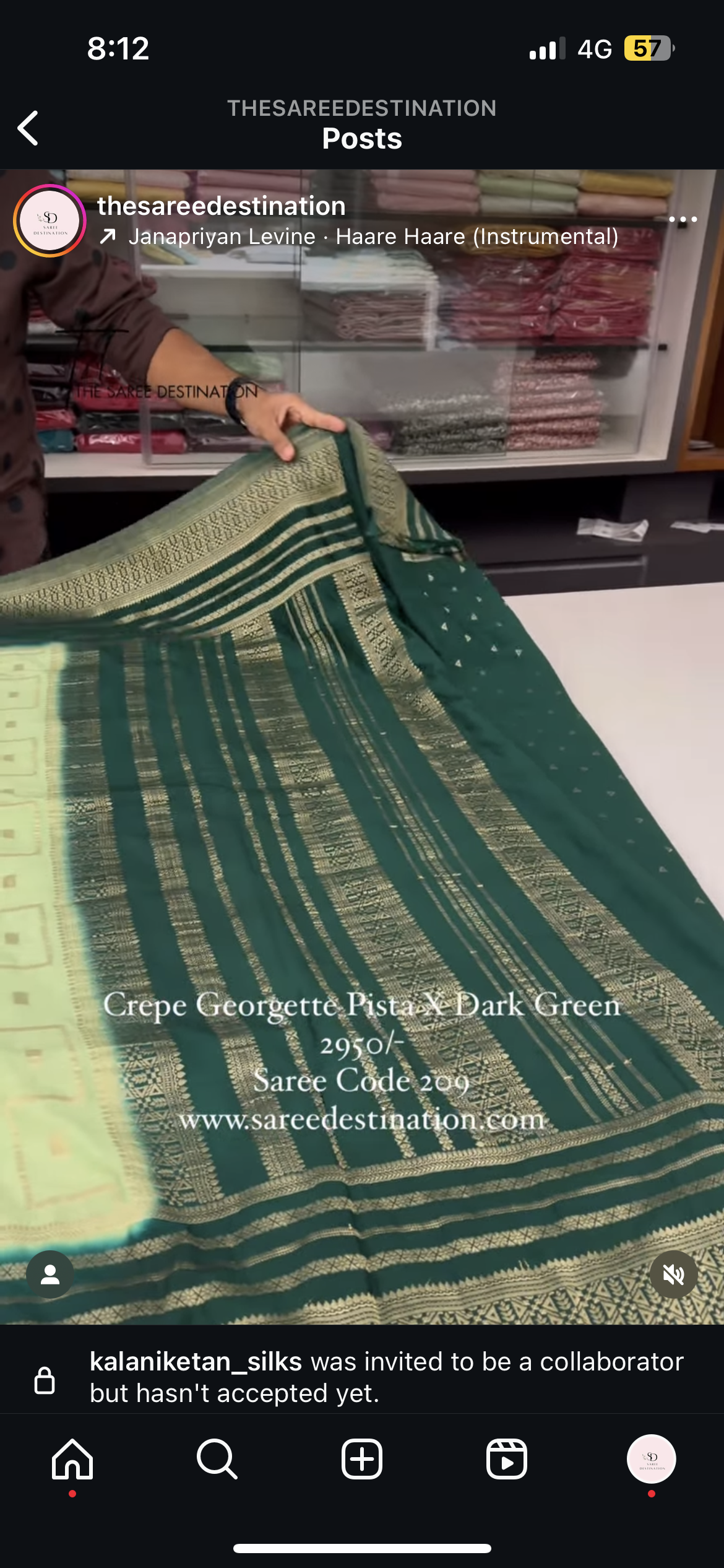 209 CREPE GEORGETTE PISTA X DARK GREEN