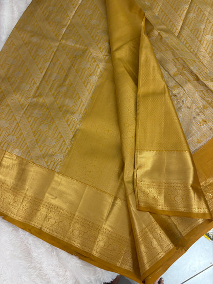 Golden Tissue Semi Silk Saree