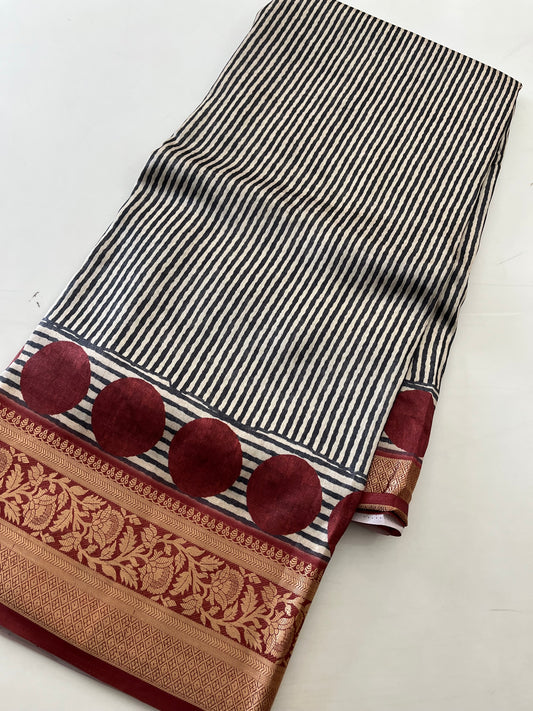 Ju3 Premium Printed Tussar