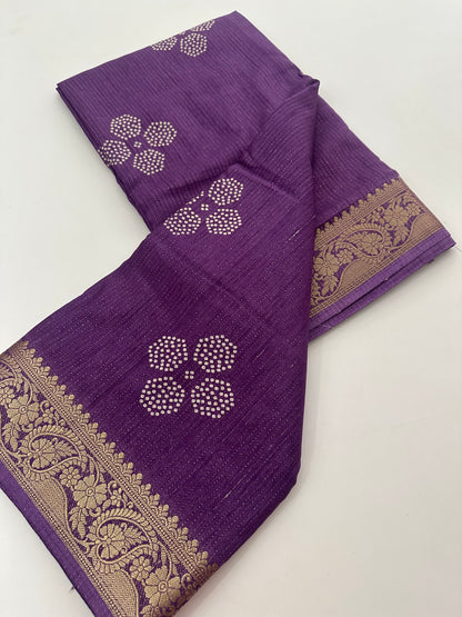 Tussar Chiffons Lines-J13