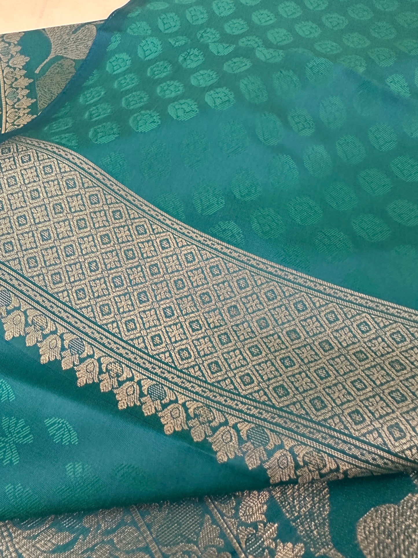 Rama Blue Soft Kanjeevaram Styles Zari Designer Saree