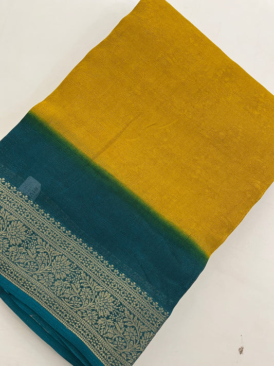 Crepe chiffon Saree