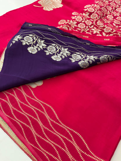 Chinnon Silk Premium Lily Green x Red-1121