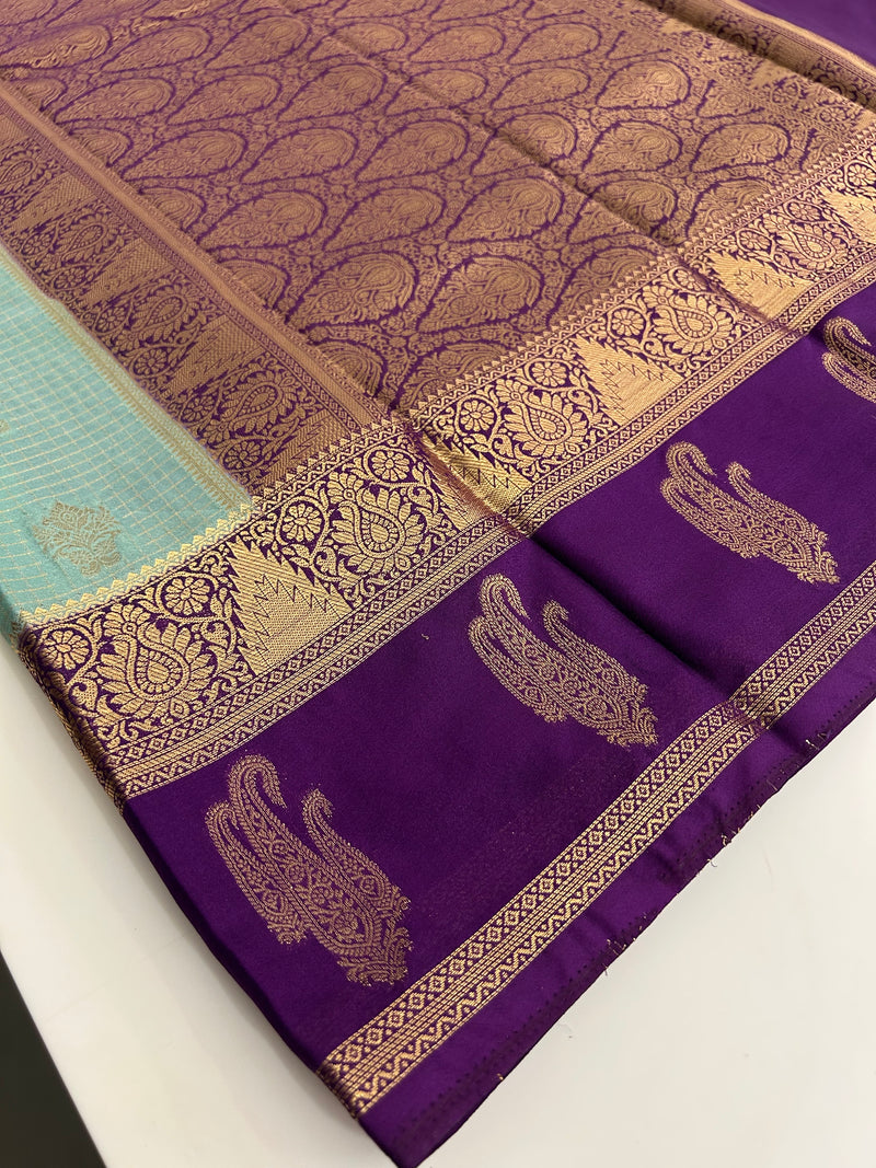 Semi Mysore Silk Saree-JU31