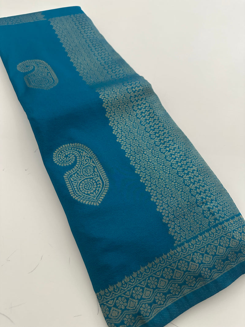 Banarsi Crape Fancy 🌹-AU6