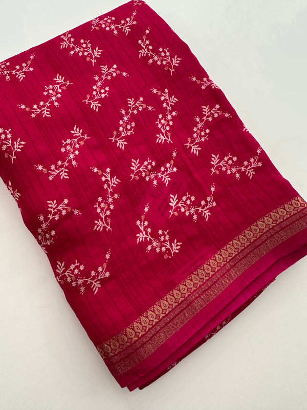Tussar Printed Saree-JU7