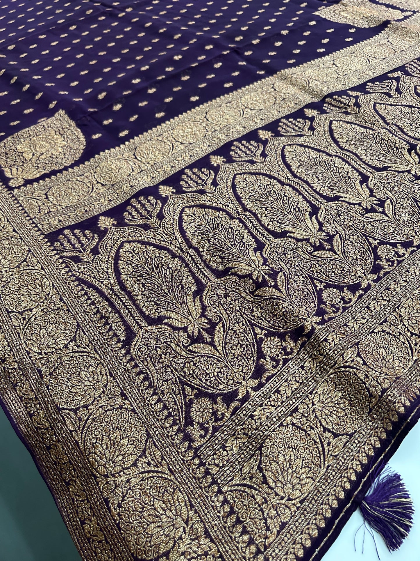 PURE VISCOSE CHIFFON SAREE-M20