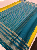 Semi Mysore Silk Checks Saree with Butta-AU16