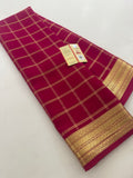 Pure Crape Mysore Silk Saree  100GSM❤️❤️-J22