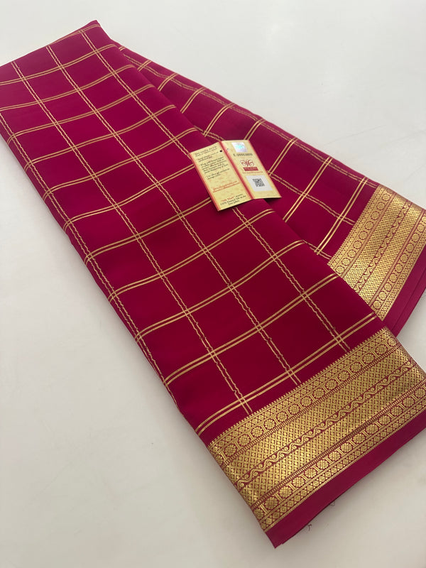Pure Crape Mysore Silk Saree  100GSM❤️❤️-J22