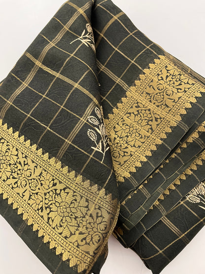 Ju4 Tussar Chiffon