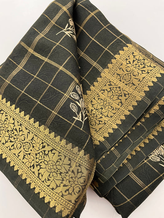 Ju4 Tussar Chiffon