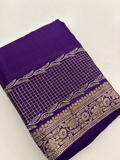 Designer soft Chinnon full embroidery