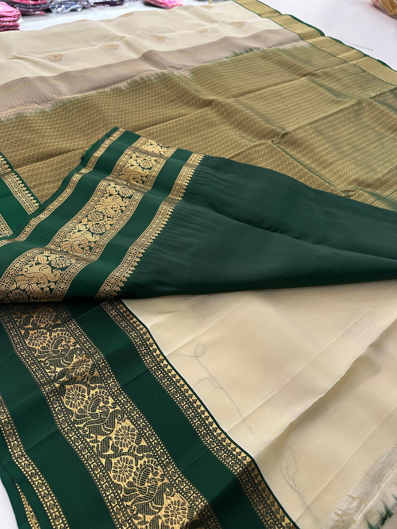 Self Kanchi Silk Sarees🌹-AU14