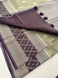 Traditional South Indian Style Crafred Pure Viscose Saree Distinguished by intricate weaving🌹 -JU15