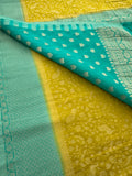 Heavy Brocade FancyCrush Georgette Fancy Saree,, Contrast Blouses-JU23