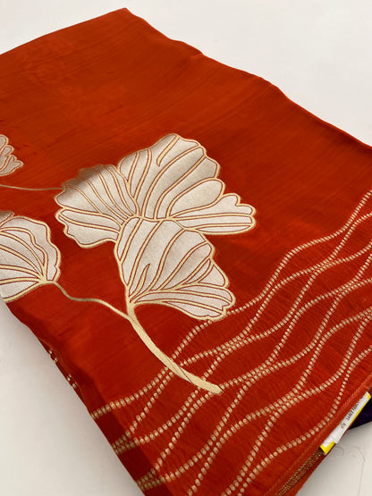 Chinnon Silk Premium Lily Green x Red-1121