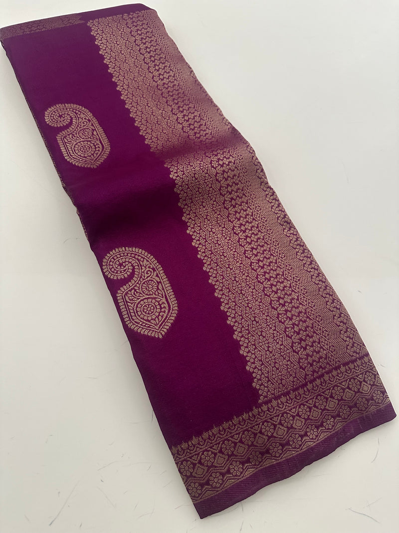 Banarsi Crape Fancy 🌹-AU6