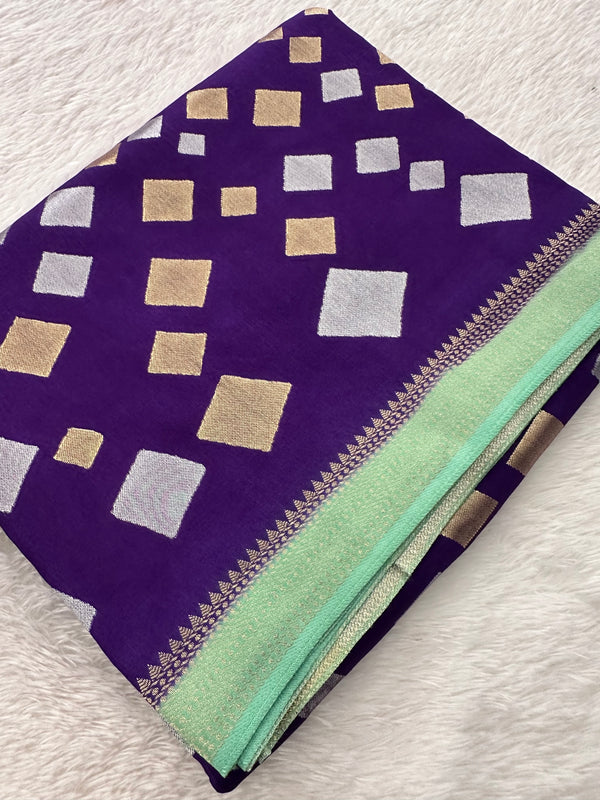 Banarsi Viscose Fancy Saree-JU13