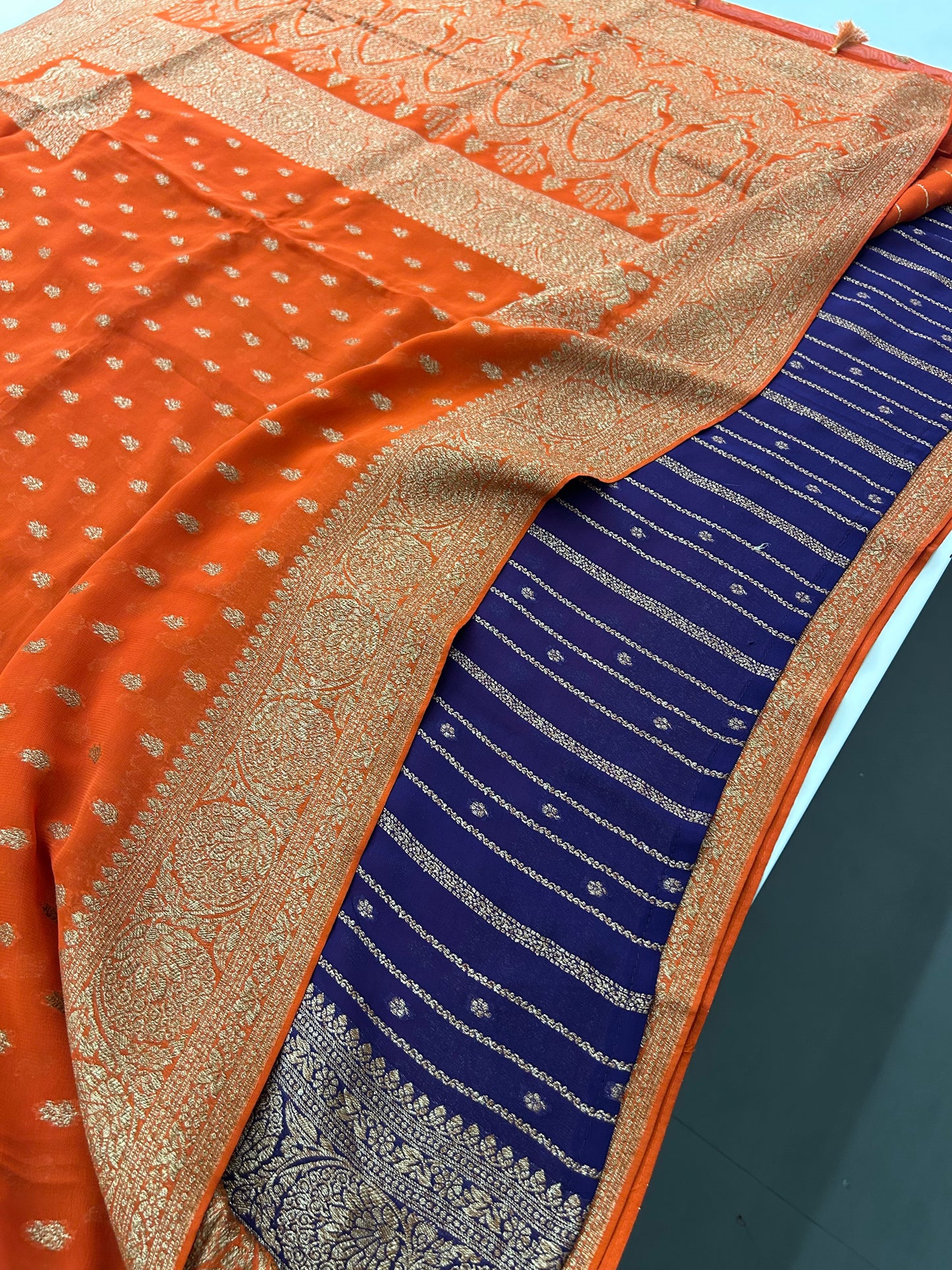 PURE VISCOSE CHIFFON SAREE-M20