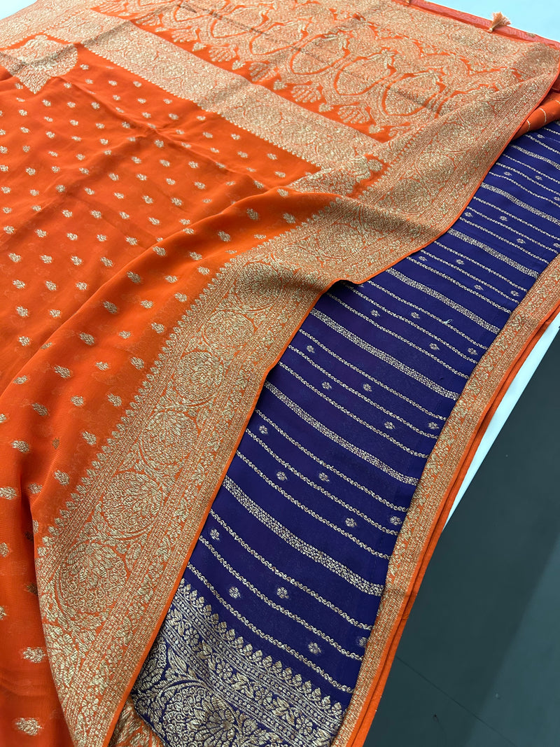 PURE VISCOSE CHIFFON SAREE-M20