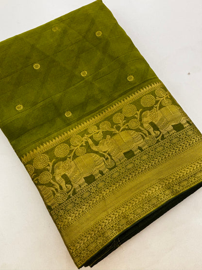 Premium Laser Chiffon Saree-M15