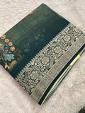 Kalamkari Printed Crape-JU14