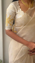 Applique Turkish Organza Saree