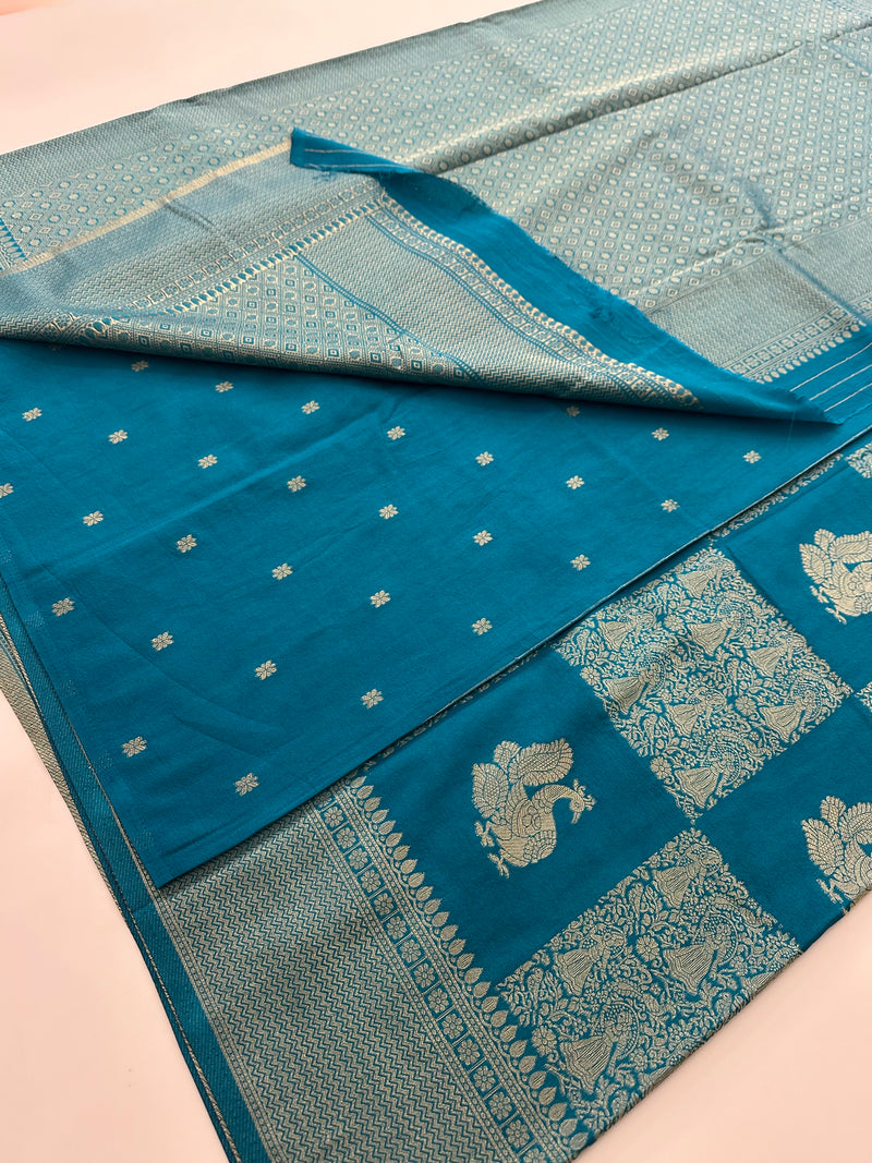 🌹Banarsi Crape Fancy Sarees On Rich Pallu Designs and Self Blouse On it. 🌹 JU27