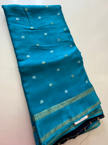 Satin Crape Designer saree