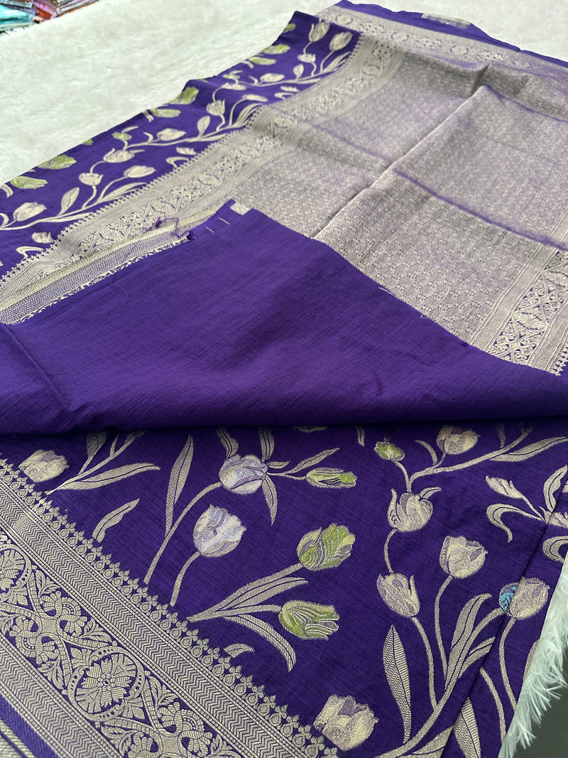 Tulips Linen Premium Saree-M13