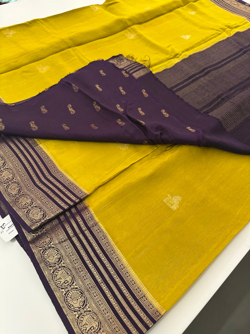 Cut Dana Work Border Chinnon Saree -AU6