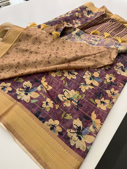 Printed Tussar Fancy