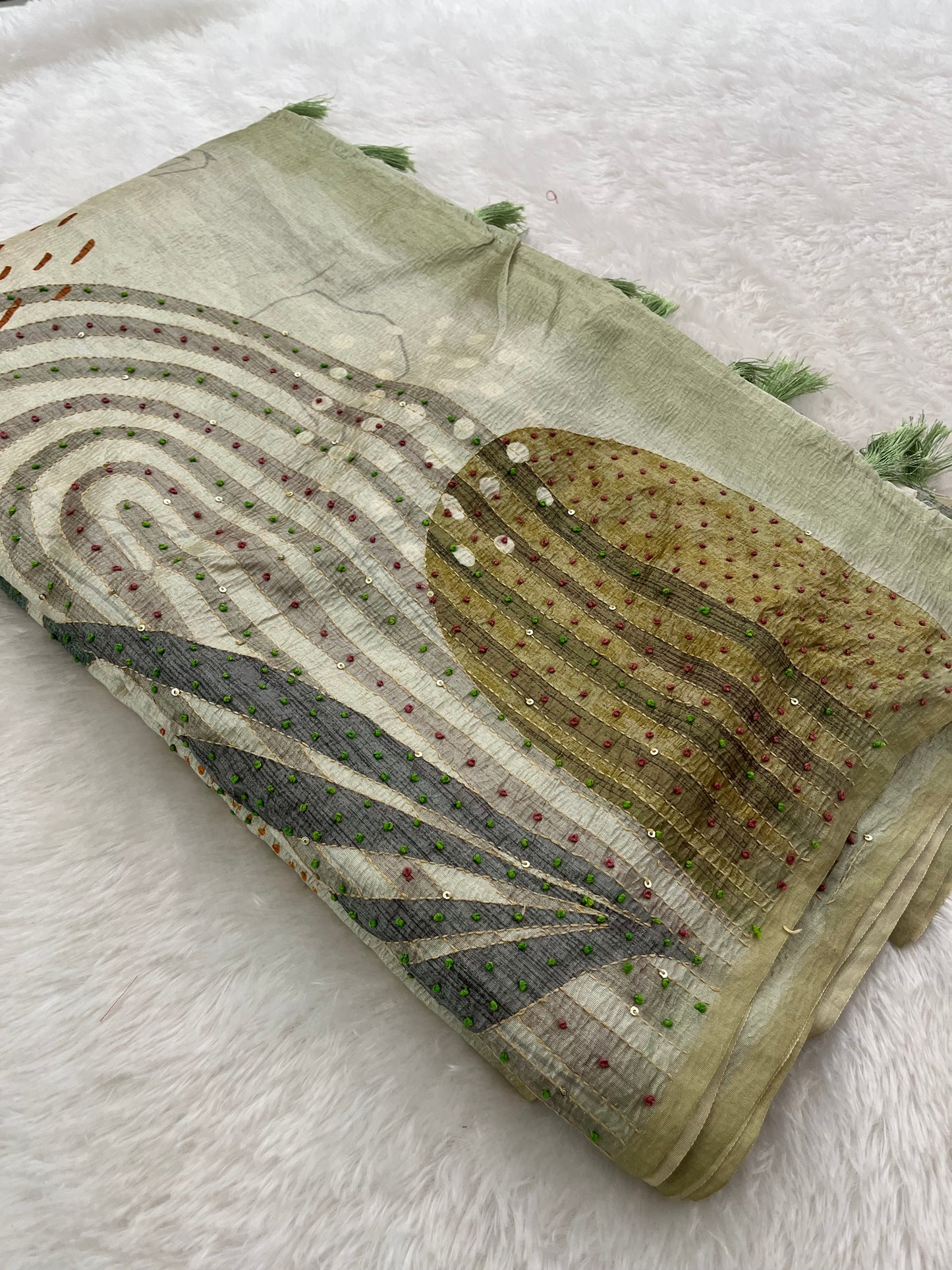 Knot Work Fancy Saree-F17