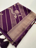 Purple Floral Designer Saree AU24
