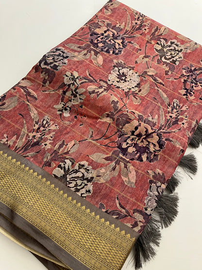 Printed Tussar Fancy